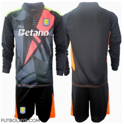 Camiseta Aston Villa Portero Visitante Equipación para niños 2024-25 manga larga (+ pantalones cortos)